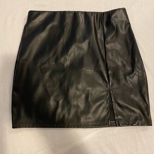 Faux Leather Mini Skirt